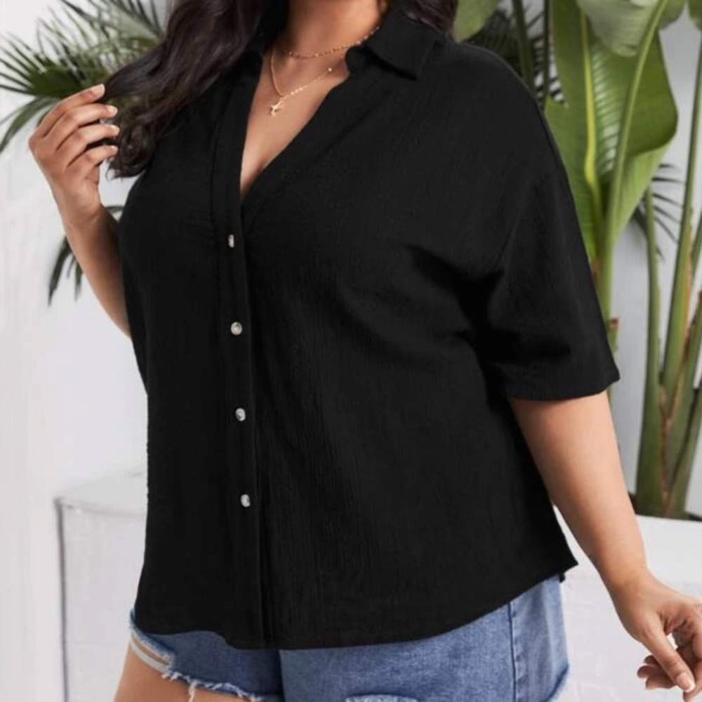 Black button up